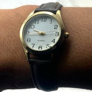 Retro Gold & Brown Watch